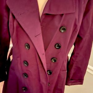 Dark purple trench coat